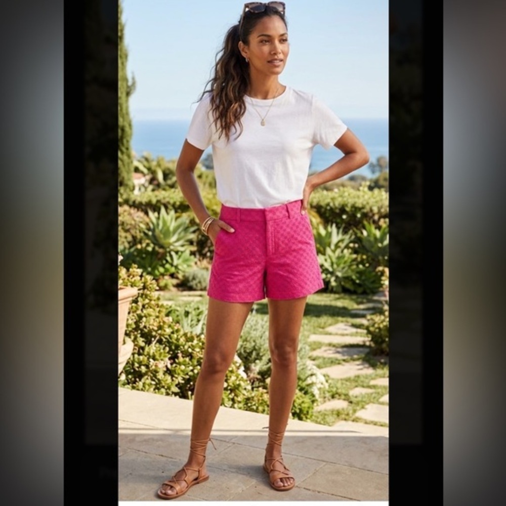Banana Republic Fuchsia Eyelet Shorts